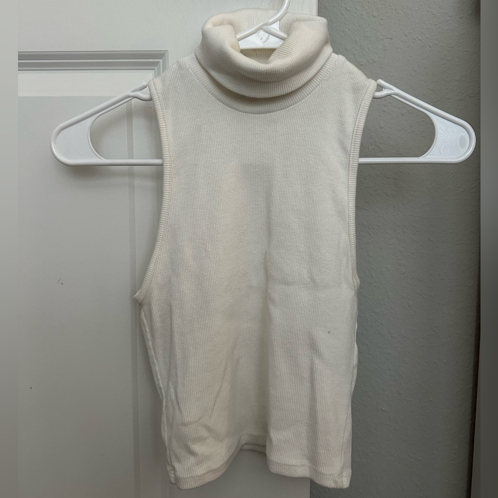 Zara ribbed turtleneck tank